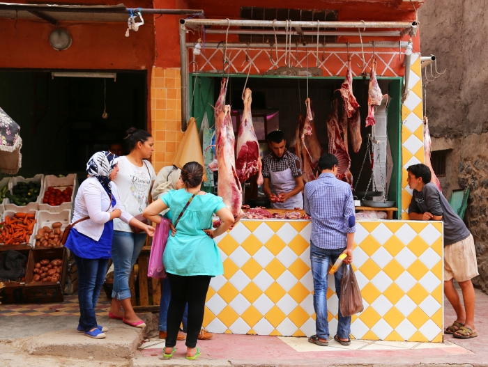 Meat for sale in Imlil.